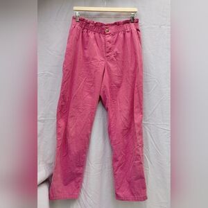 XIRENA pink peony Theo Corduroy Pant Straight Leg Paper Bag Highrise sz M